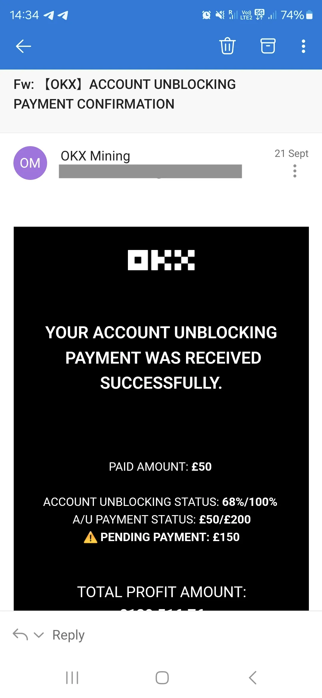 Impersonation scam example 3