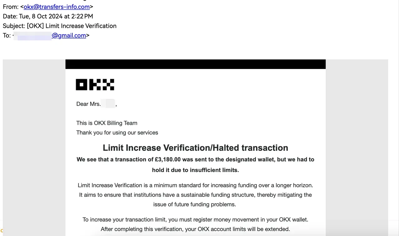 Imersonation scam example 1